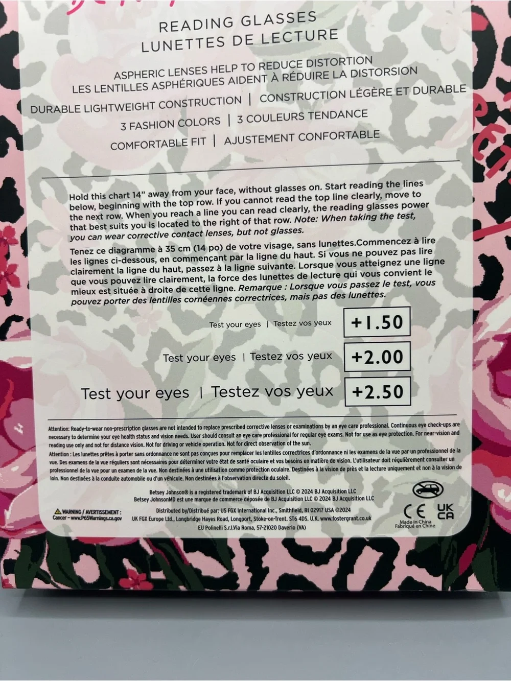 Betsey Johnson 3 Pairs Cat Eye Reading Glasses +2.00 New